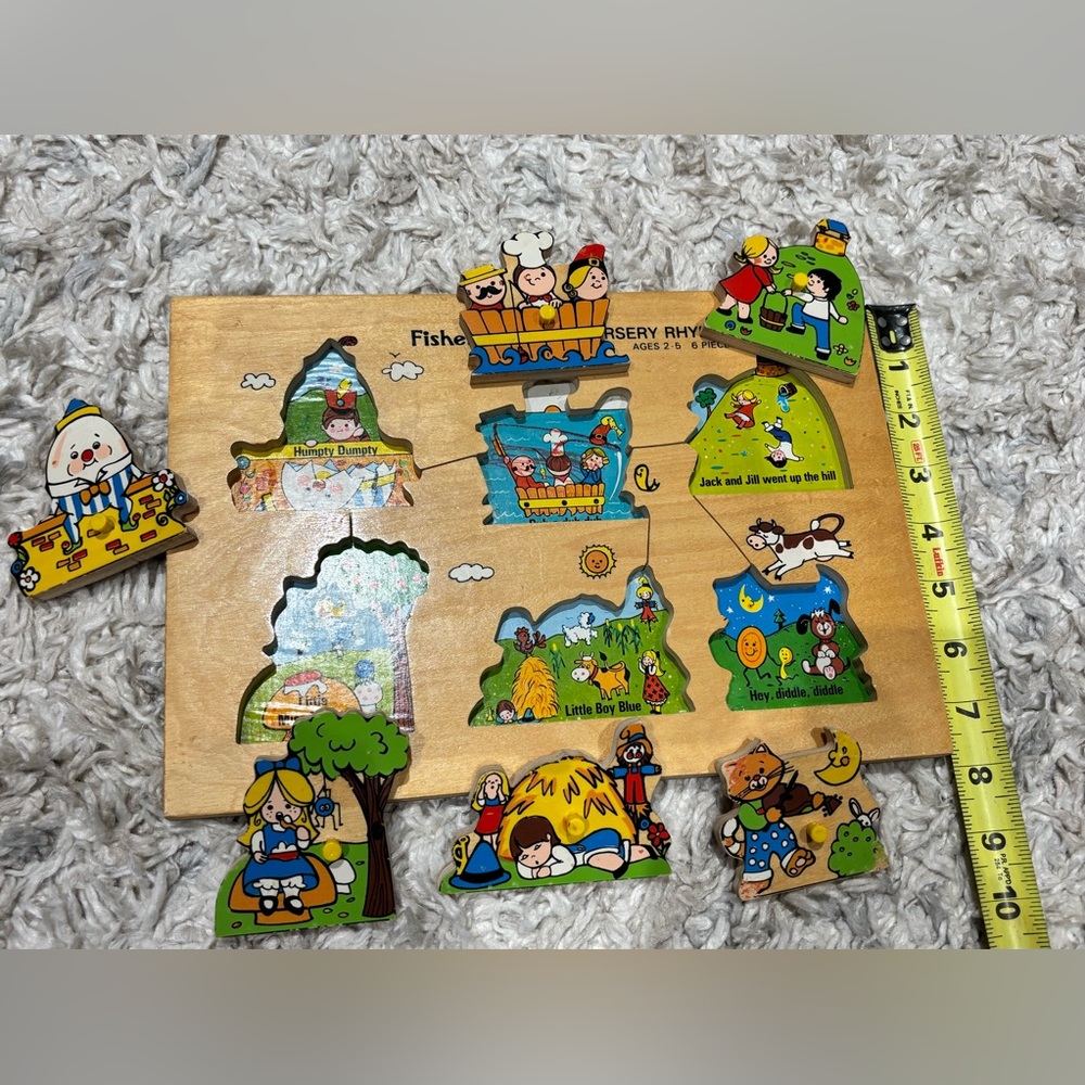 Vintage Wooden Puzzle Fisher Price 1970s - Picture 3 of 5